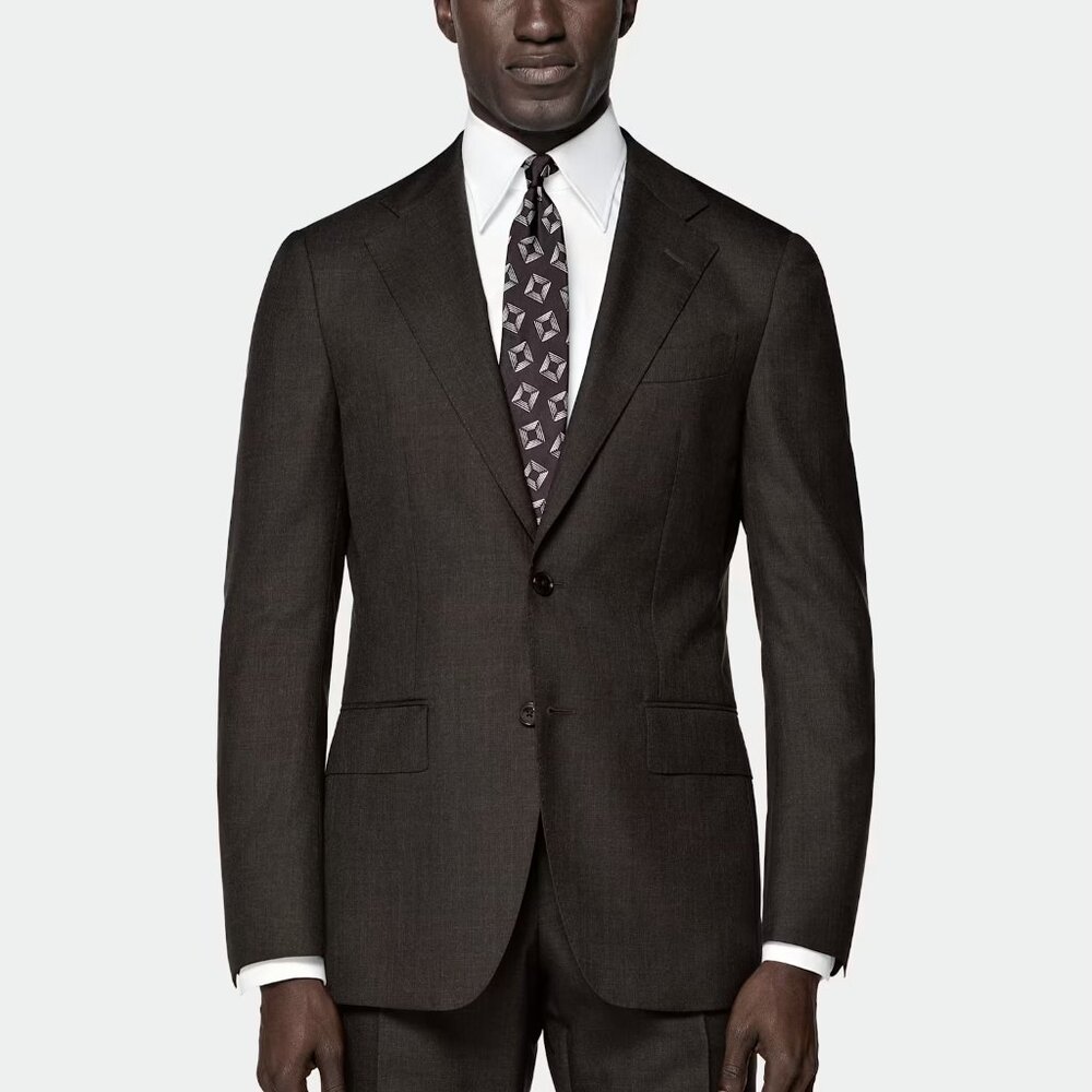 Suitsupply 2025 Wool - Brown Tailored Fit Havana Suit - 40S - New, Unworn